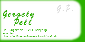 gergely pell business card